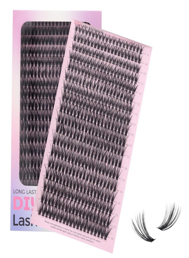 Miuffue 360 PCS Individual Cluster Lashes C Curl 0.07D 9-16mm MIX 40D DIY Eyelash Extensions Reusable False Lashes Long Faux Mink Eyelash Clusters Extensions - Image 1