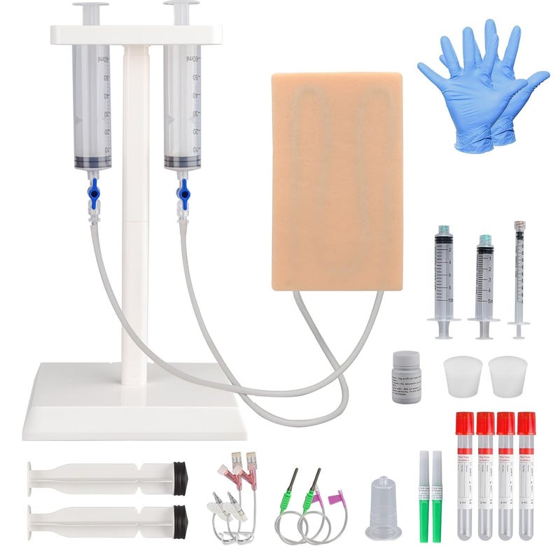 MedEduQuest MedEduQuest Multipurporse IV Injection Phlebotomy Practice Kit Venipuncture Practice Kit with Blood and Veins - Image 3