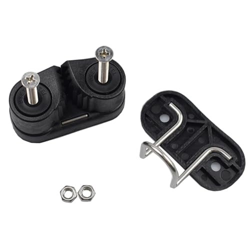 RANDDER Cam Cleats with Wire Flaired Leading Ring, Nylon Cammatic Cleats for Rope 3mm-15mm, Marine Boat Kayak Equipment Fast Entry (Black, One Size(Pack of 2)) - Image 4