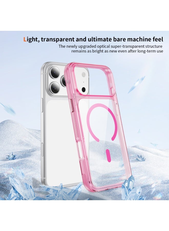 Malaksky For iPhone 17 Pro Max Case, Heavy Duty Shockproof Protection Phone Cases, Anti-Drop, Dual Layer Transparent Protective Cover Compatible with iPhone 17 Pro Max, 6.9 inch, Crystal Pink - Image 5