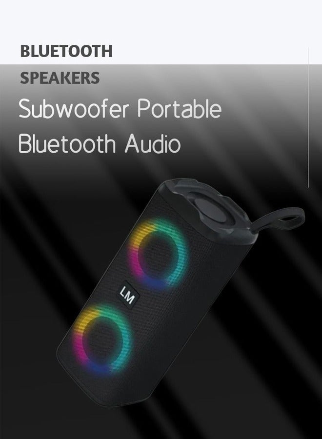 Vixplorn Bluetooth Speaker Portable Wireless Bluetooth Speaker Subwoofer With LED Suitable for Home Parties and Outdoor Picnics - Image 3