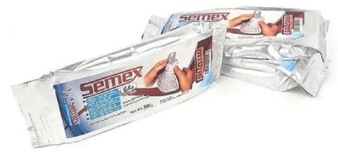 Aswan clay for modeling and artistic works, white color (half a kilo)