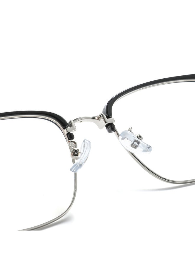 بوكيلار نظارات مسطحة عصرية من PUKCLAR خفيفة الوزن 17 جرام إطار TR90+سبائك وسادات أنف ناعمة للرجال والنساء السعودية - Image 5