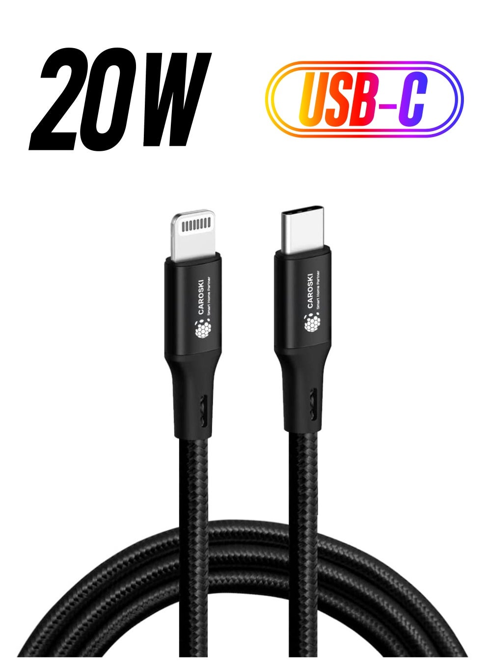 caroski Caroski iPhone Charger Cable 1 2m Usb C To Lightning Cable usbc 1.2 M 20W Z8C7417762F5D7CA9C304Z