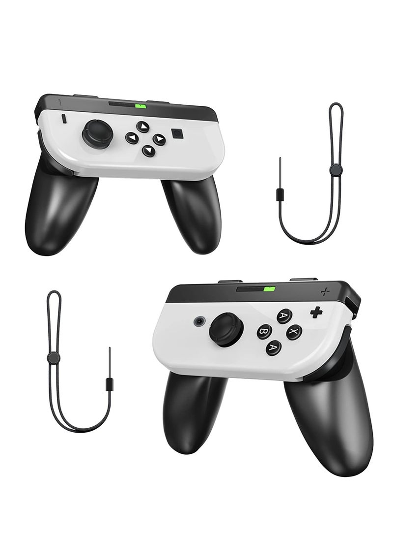 KASTWAVE Joycon Grips Compatible with Nintendo Switch / Switch OLED Joy-Con Controllers, 2 Packs Wear Resistant Game Controllers Handle Kit Ergonomic Comfort Charging Hand Grips for Switch - Image 1