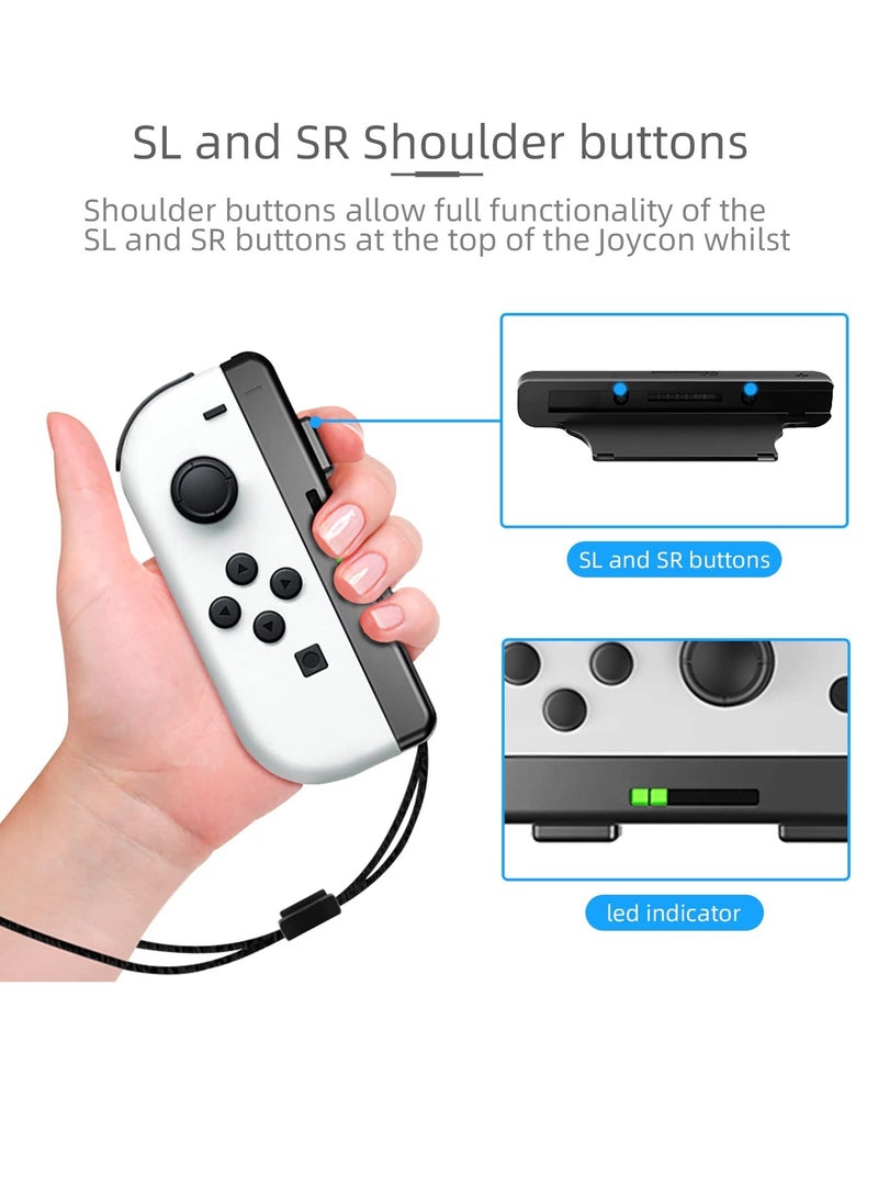KASTWAVE Joycon Grips Compatible with Nintendo Switch / Switch OLED Joy-Con Controllers, 2 Packs Wear Resistant Game Controllers Handle Kit Ergonomic Comfort Charging Hand Grips for Switch - Image 3