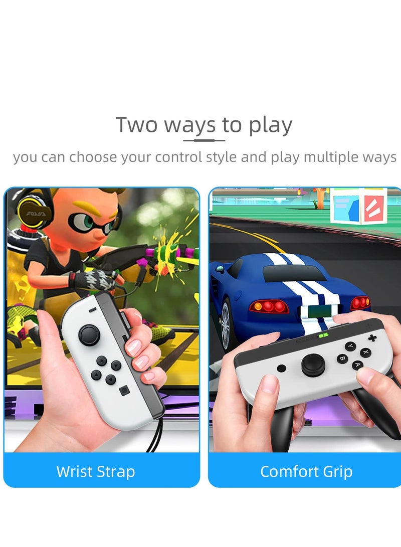 KASTWAVE Joycon Grips Compatible with Nintendo Switch / Switch OLED Joy-Con Controllers, 2 Packs Wear Resistant Game Controllers Handle Kit Ergonomic Comfort Charging Hand Grips for Switch - Image 5