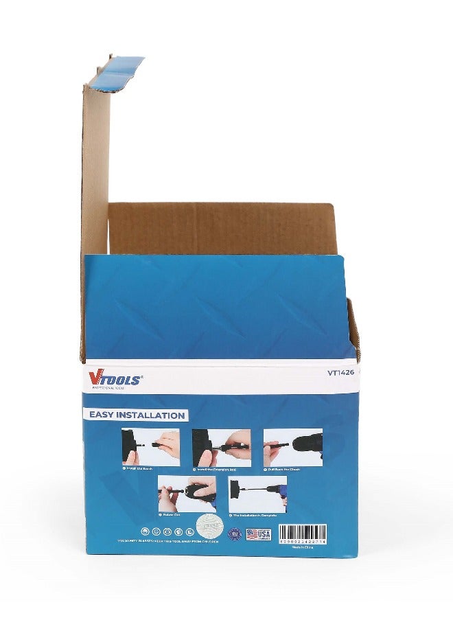 VTOOLS 6-Piece Drill Brush Set including Scouring Pads, Sponges and Bristle Brushes - Image 2