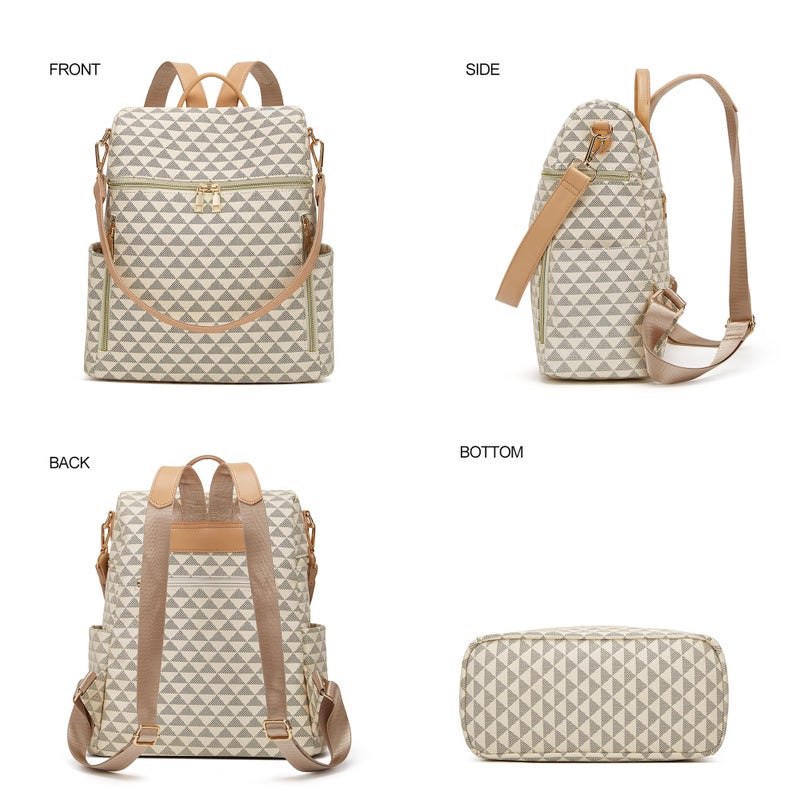 Makes Backpack Purse for Women PU Leather Travel Satchel Handbag Convertible Design Bag with Purse 2 Piece - Image 5