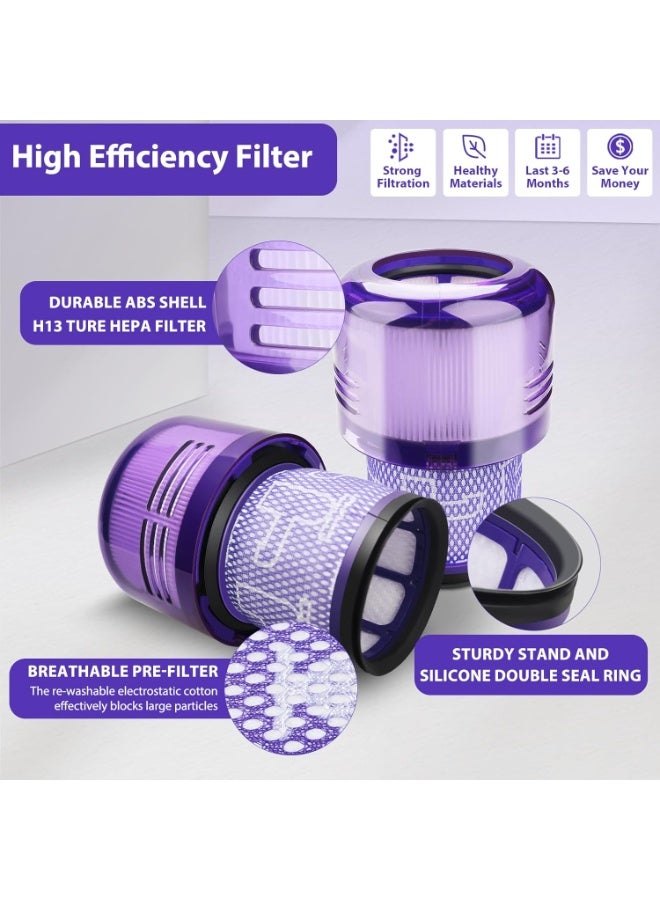 فلاتر الفراغ 2pcs استبدال فلاتر متوافقة مع ماكسة الكهرباء دايسون V11 V15 V14 ، فلاتر قابلة للغسيل HEPA ، استبدال مقارنة مع الجزء 970013-02 - Image 5