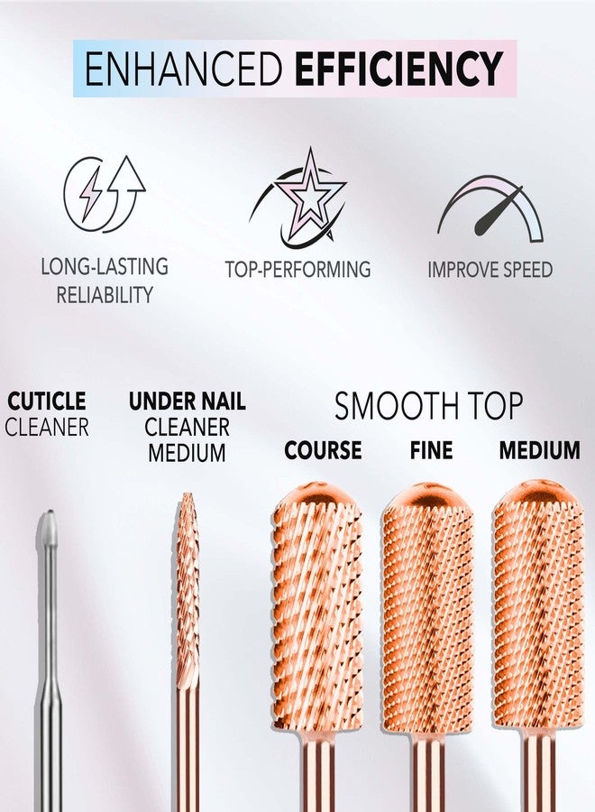 Kiara Sky Small Barrel Fine Drill Bit | Carbide Bit with an X-Cut Design | for Beyond Pro Drill | Rose Gold - Image 4