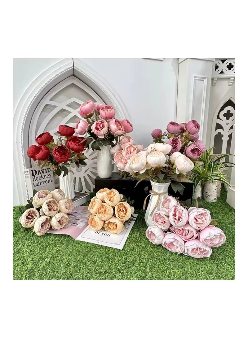 Huitich Artificial Flower Decor for Home, Parties, and Weddings yellow Champagne  - Image 2