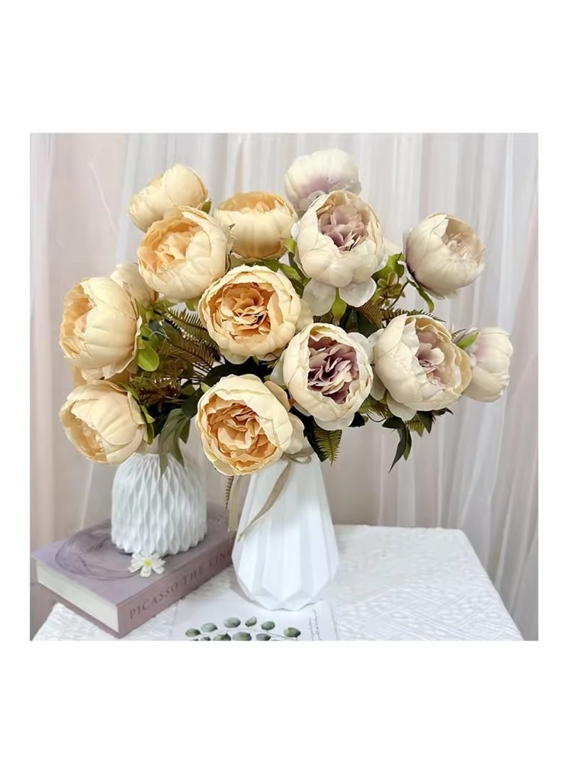 Huitich Artificial Flower Decor for Home, Parties, and Weddings yellow Champagne  - Image 3