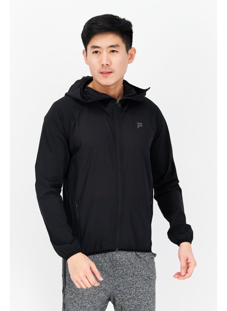 FILA Men Sportswear Fit Long Sleeves Training Jacket, Black  - Image 1