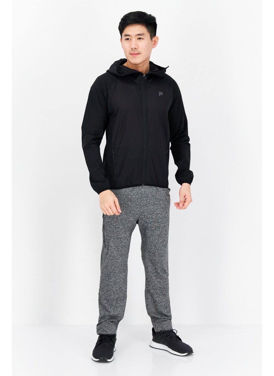 FILA Men Sportswear Fit Long Sleeves Training Jacket, Black  - Image 2