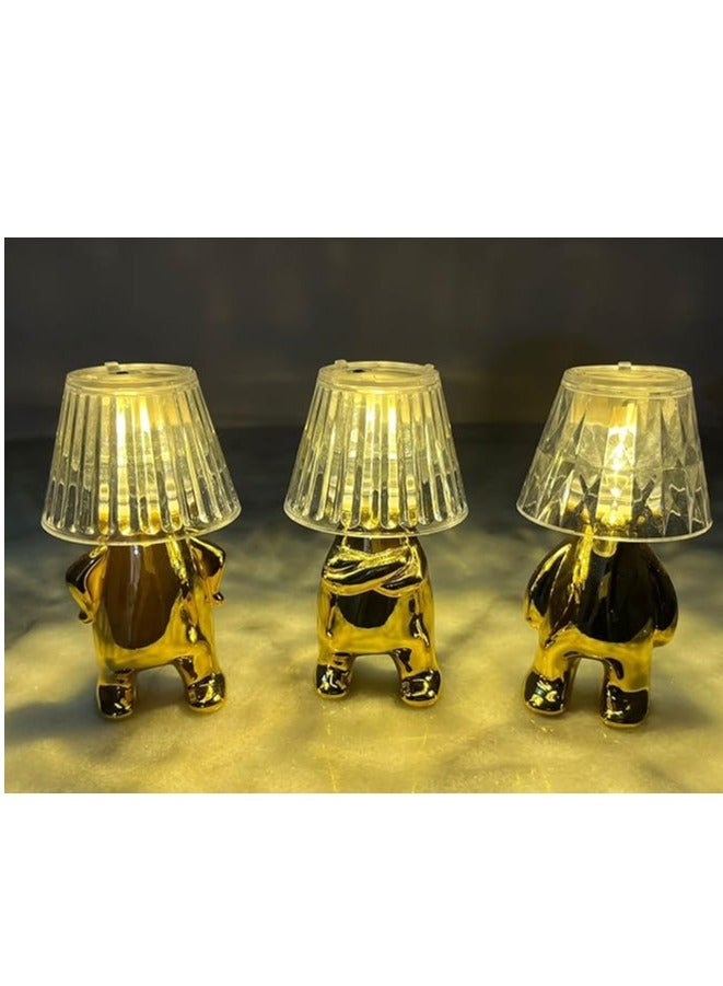 Mini desk lamp with a special design SET 3 PCS) GOLD  - Image 1