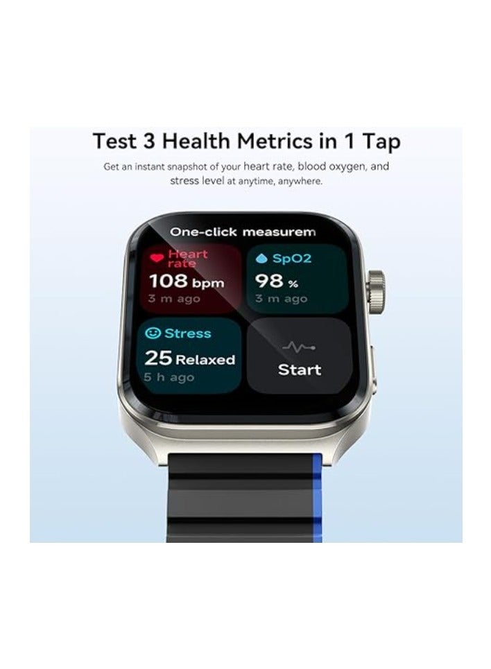 KIESLECT Calling Watch ks2 ltd Straps Color: Black/Blue - Image 2