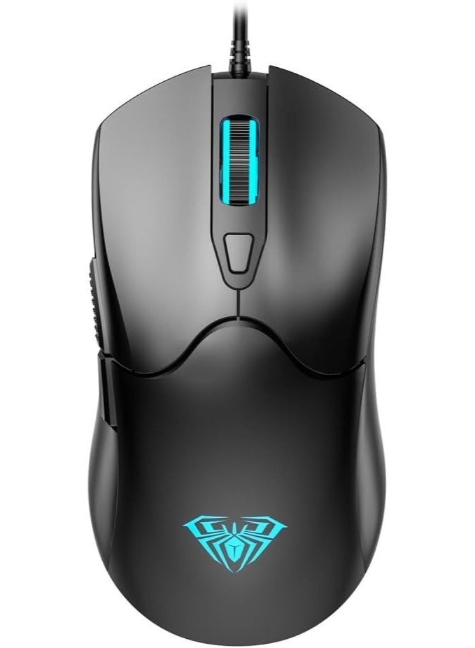 S13 RGB Optical Wired Gaming Mouse – Adjustable 1200/1800/2400/3600 DPI, Ergonomic Design with LED Backlight, 6 Buttons High-Precision Computer Mouse for PC/Laptop Gamers - Image 1
