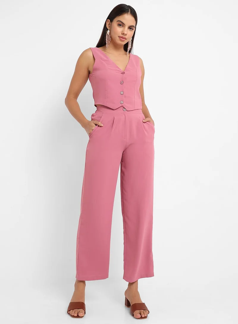 Pinacolada  Women's Salmon PInk Vest Co-Ord Set for Women | Best Price UAE