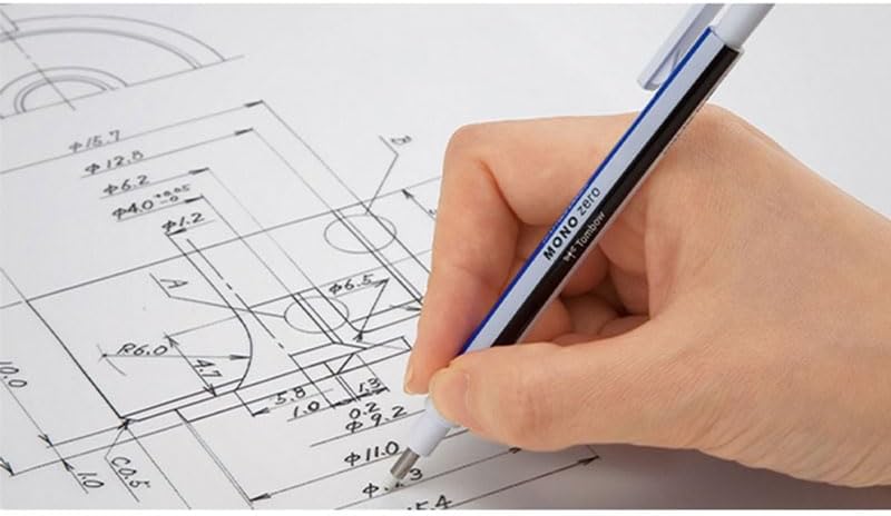 Tombow ممحاة تومبو هولدر مونو زيرو شكل مربع فضي EHKUS04 - Image 2