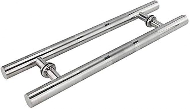 Door Handle Door Handlesets Heavy-Duty 201 Stainless Steel Commercial Push-Pull Door Handle/Glass Door Handle/Wooden Door Handle/Barn Door Handle/Bathroom Shower Door Handle,8 Sizes - Image 1