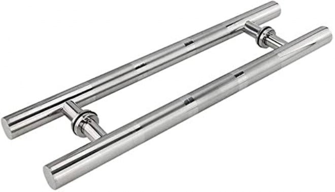 Door Handle Door Handlesets Heavy-Duty 201 Stainless Steel Commercial Push-Pull Door Handle/Glass Door Handle/Wooden Door Handle/Barn Door Handle/Bathroom Shower Door Handle,8 Sizes - Image 3