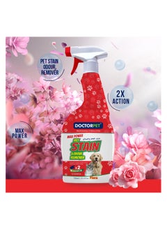 DOCTERPET Doctor Pet Stain and Odour Remover Floral 750ML – Effective Pet Odor Eliminator, Floral Scent Cleaner, Enzyme-Based Formula for Carpets and Upholstery  - Image 5