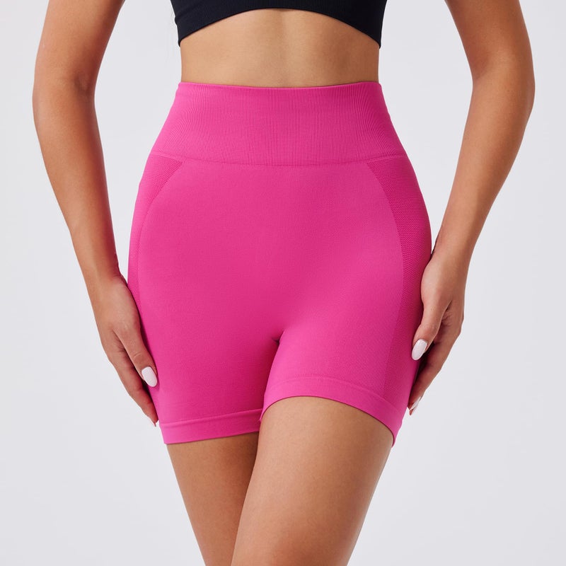 Evercute Women's Gym Shorts 3/4 Pack Seamless Scrunch Butt Lifting Workout Shorts Tummy Control Ruched Booty Smile Yoga Short - Image 2