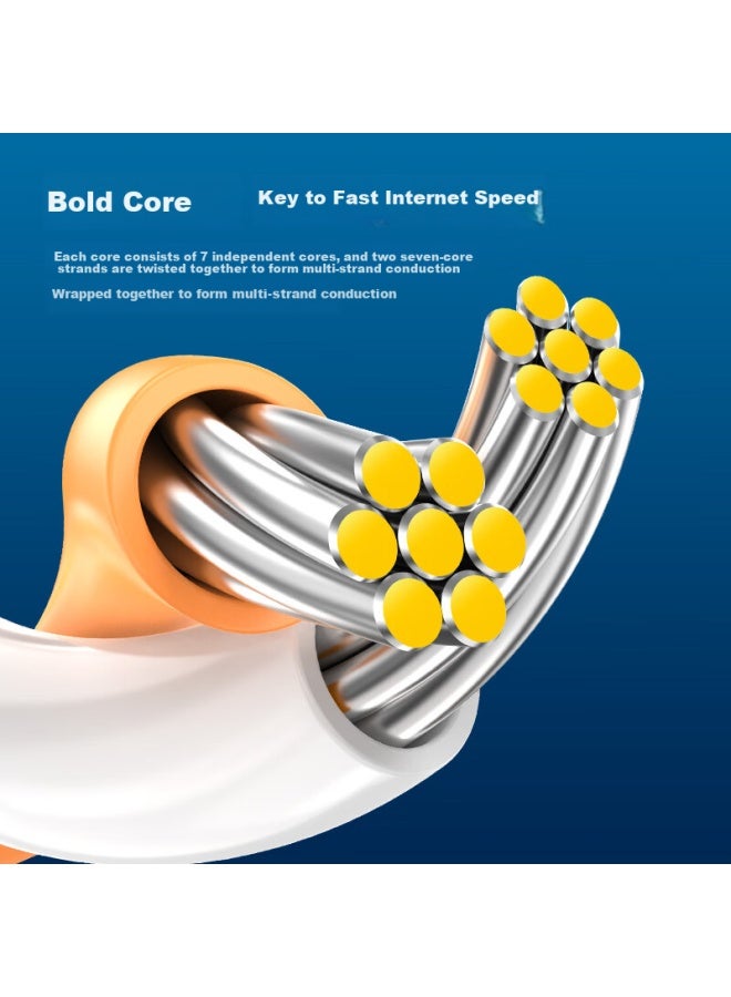 CHOSEAL Akihabara Cat8 Ethernet Cable, 10 Gigabit High-speed Network Patch Cord, 8-core Twisted Pair, For Engineering, Home, Gaming, Computer, Broadband Connection, 8 Meters, Qj3101bk - Image 2