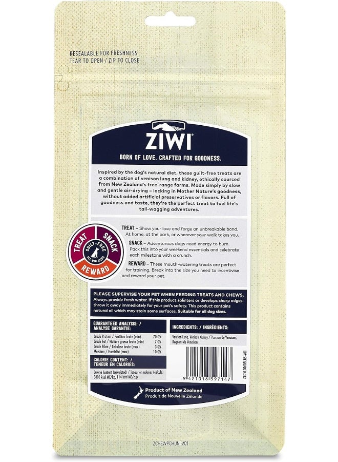 Ziwi علاجات الكلاب من زيوي بيك من رئة وكلى الغزال 60 جرام - Image 2