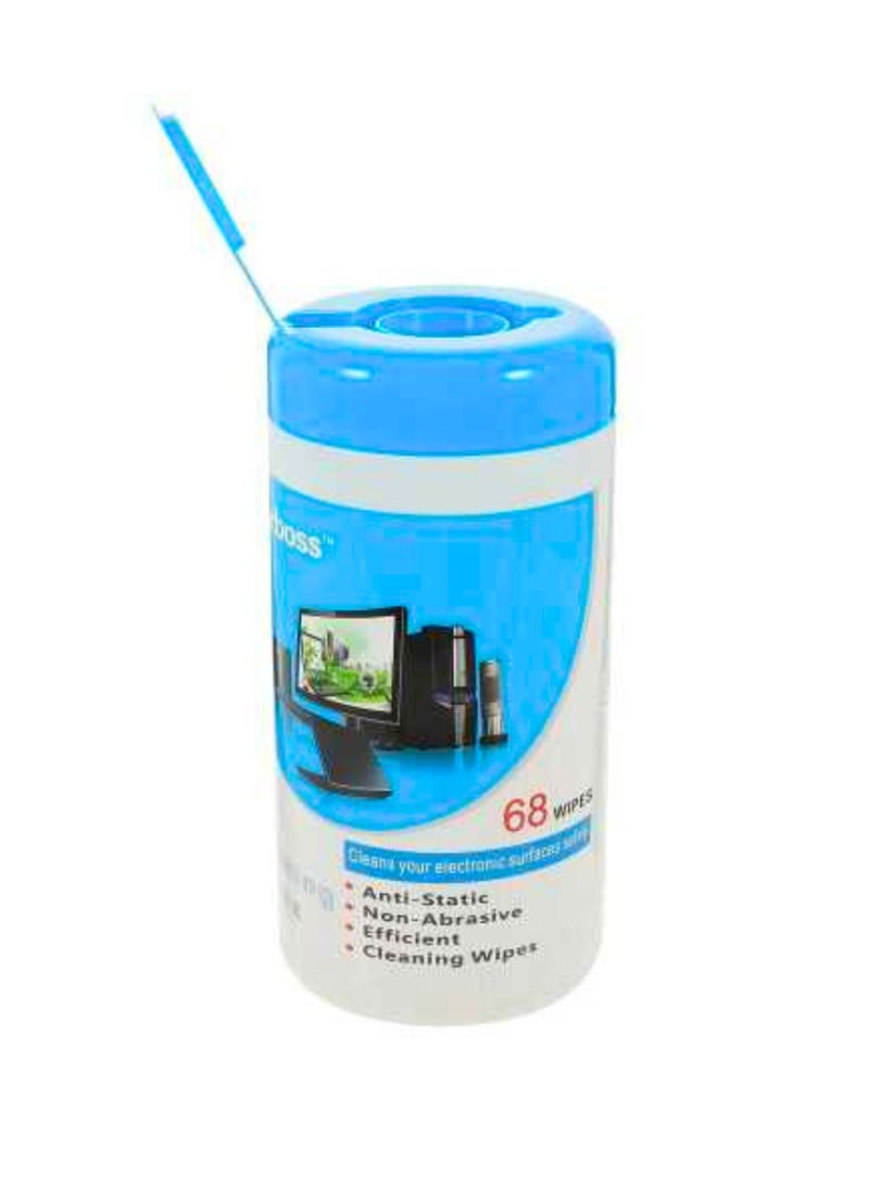 Handboss مناديل تنظيف مبللة ناعمة للكمبيوتر المحمول وشاشة LCD والتلفاز والهاتف وعدسات الزجاج 68 مناديل - Image 2