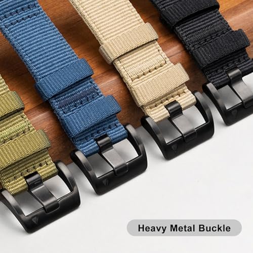 Lijinlan Nylon Band Fit for Casio G-Shock Watch Model GA-110 / DW-5600 / GWM-5610 / DWE-5600/ GW-B5600 / GM-5600 / GMW-B5000 / DW-5305 / DW-6900, Sport Replacement Strap for Gshock (Black) - Image 5