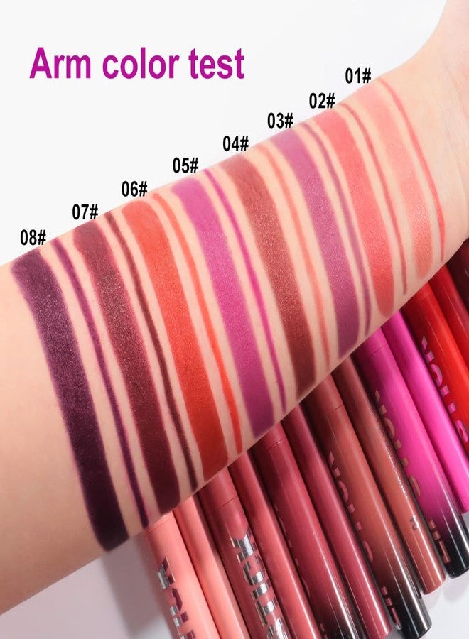 AMY'S DIARY 2Pcs Nude Matte Lipstick and Lip Liner Combo, Lip Liner and Lip Stick Kit for Women, Matte Lip Pencil and Smooth Hydrating Lipstick, Non-Stick Lip Makeup Set (01#Dusty Rose) - Image 5