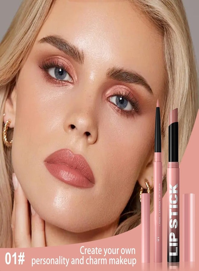 AMY'S DIARY 2Pcs Nude Matte Lipstick and Lip Liner Combo, Lip Liner and Lip Stick Kit for Women, Matte Lip Pencil and Smooth Hydrating Lipstick, Non-Stick Lip Makeup Set (01#Dusty Rose) - Image 2