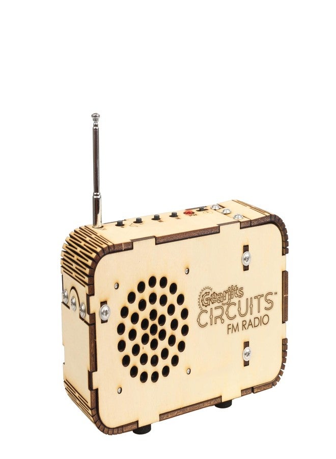 MindWare Gearjits FM Radio Building Set – Build a Real Working FM Radio, STEM Electronics Kit with Wooden Parts, Hands-On Science & Engineering Project - Image 1