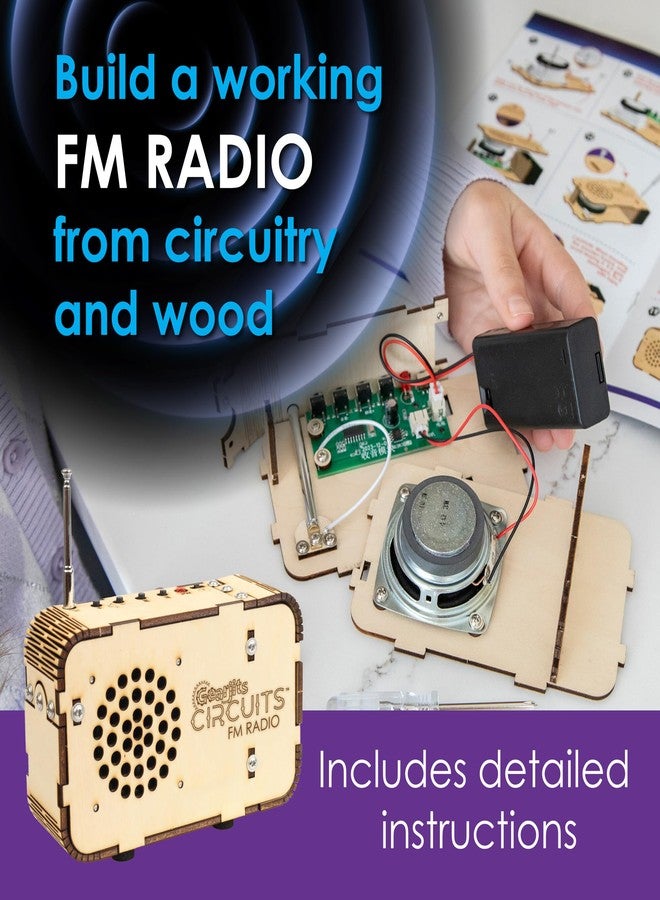 MindWare Gearjits FM Radio Building Set – Build a Real Working FM Radio, STEM Electronics Kit with Wooden Parts, Hands-On Science & Engineering Project - Image 5