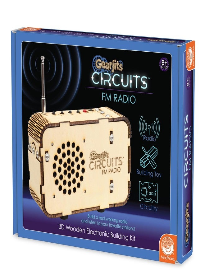 MindWare Gearjits FM Radio Building Set – Build a Real Working FM Radio, STEM Electronics Kit with Wooden Parts, Hands-On Science & Engineering Project - Image 2