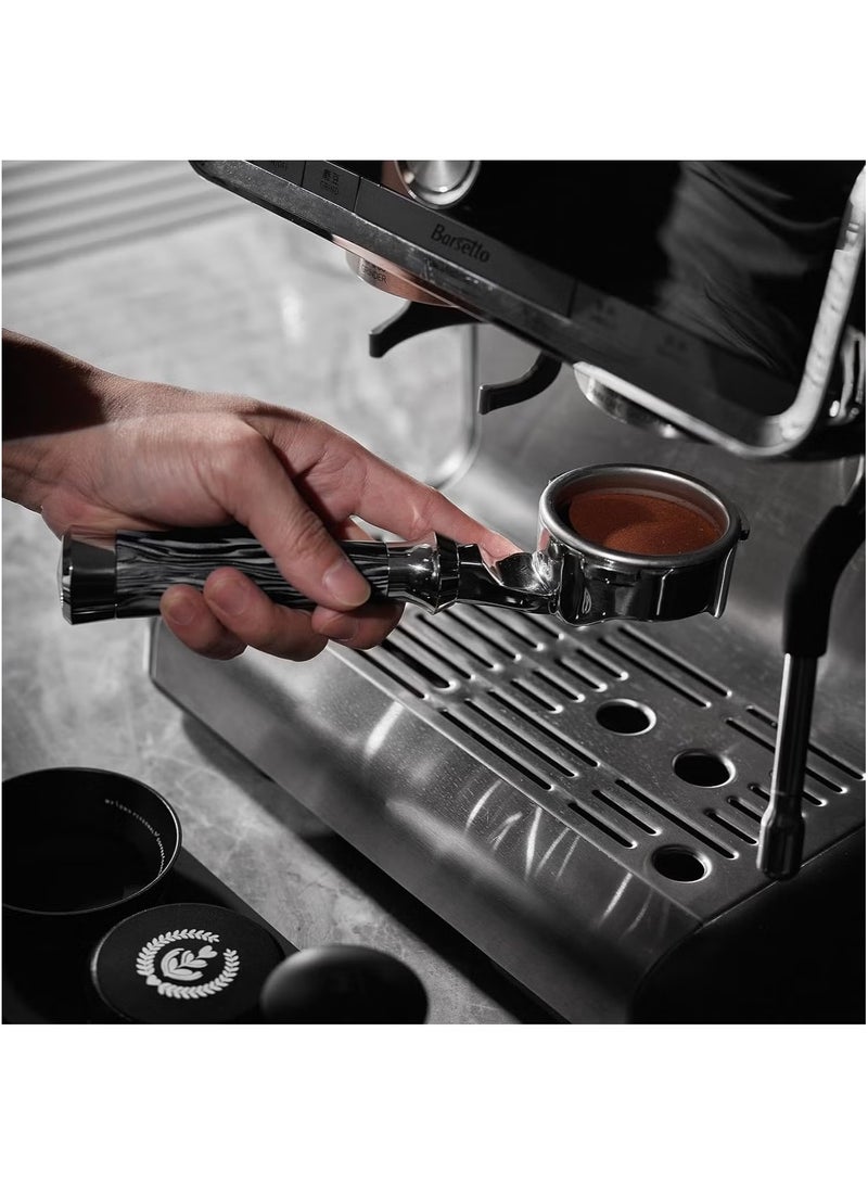 Espresso Coffee Filter without Base 58mm  , 3-Ears Filter with Double-Layer Filter Basket, Compatible with Barsetto, Oster, Breville Mini VCF125X, Breville Max VCF165, Kalfa/On Temp IQ