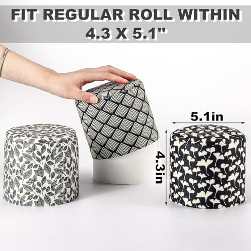 Hoolerry 6 Pcs Decorative Toilet Paper Roll Cover Fit Regular Roll Within 43 x 51 Reusable Felt Fabric Toilet Tissue Holder Paper Cover Wrap for Women Gift Bathroom Decor HotelTrendy - Image 3