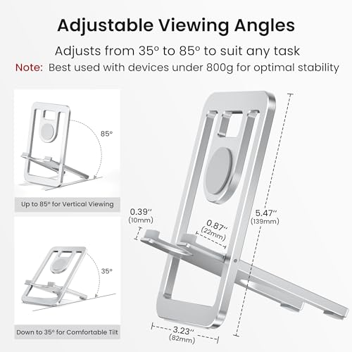 Itramax Tablet Stand for Desk,Foldable iPad Stand Desktop,Adjustable Portable Tabletop Nightstand Holder for Kindle Fire,Scribe,Paperwhite,iPhone 17 16 15,iPad Pro,Air,Mini,Samsung Galaxy Tab S10 S9 - Image 2