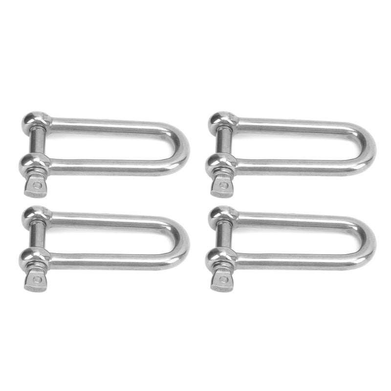 4pcs Stainless Steel U Type Shackle Lengthen U Sling Screws Wire Rope Lifting Shackles8mm / 0.3in - Image 4