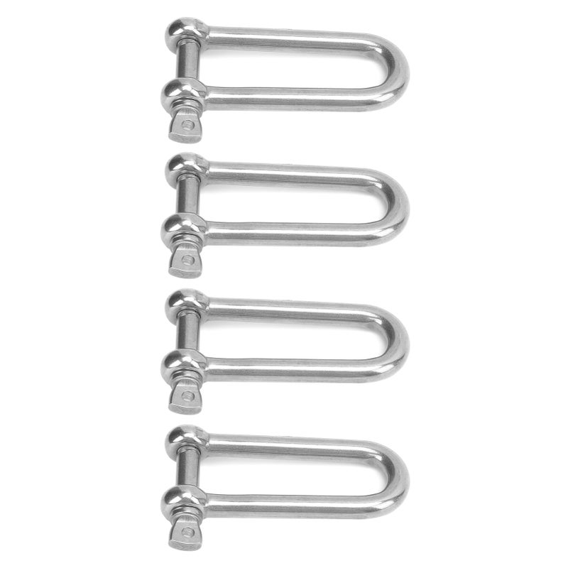 4pcs Stainless Steel U Type Shackle Lengthen U Sling Screws Wire Rope Lifting Shackles8mm / 0.3in - Image 3