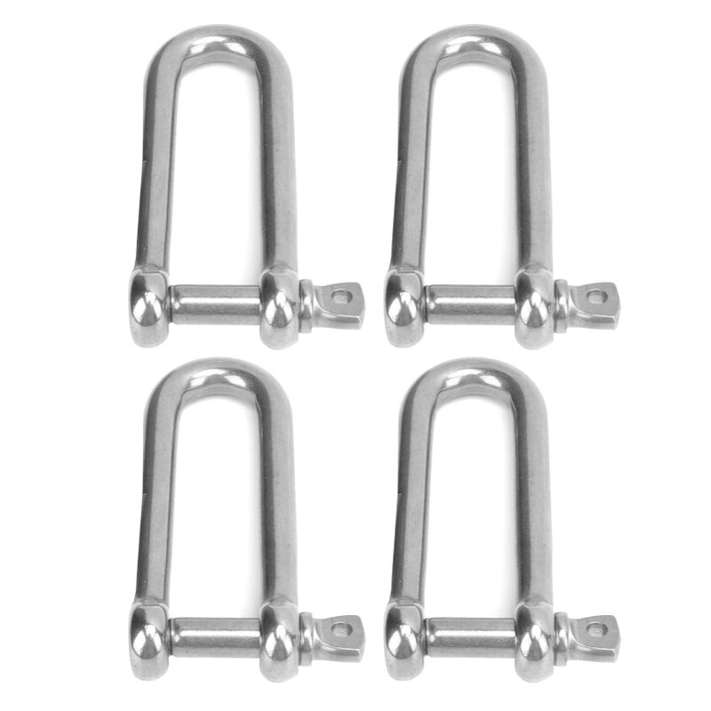 4pcs Stainless Steel U Type Shackle Lengthen U Sling Screws Wire Rope Lifting Shackles8mm / 0.3in - Image 2