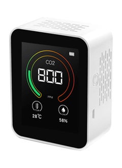 NIBEMINENT CO2 Temperature Humidity Multipurpose Detect Tool White 9.20X4.20X7.20cm  - Image 1