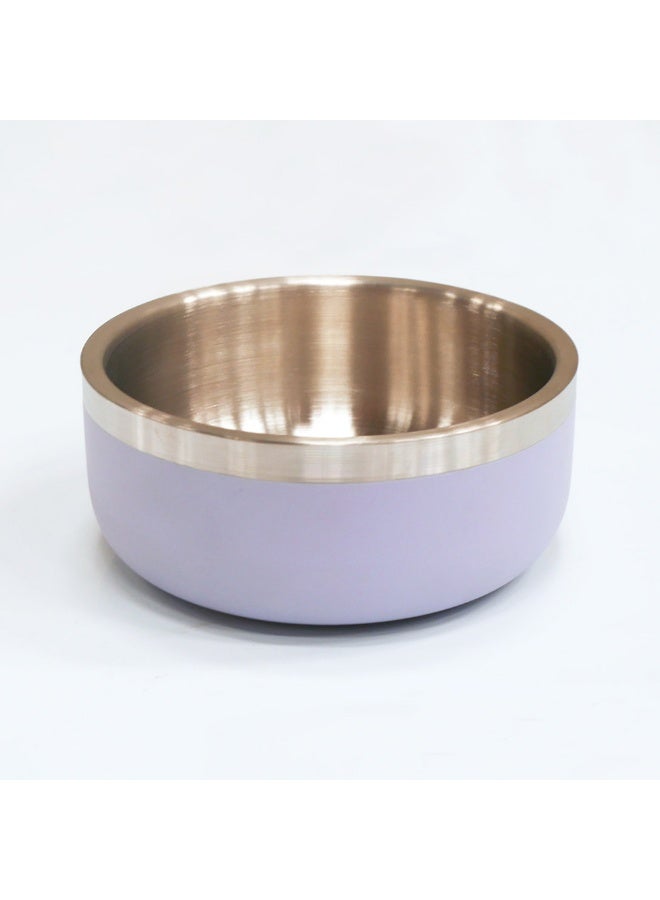 Saluki Stainless Steel Double Wall Dog Bowl - 700 ml - Purple