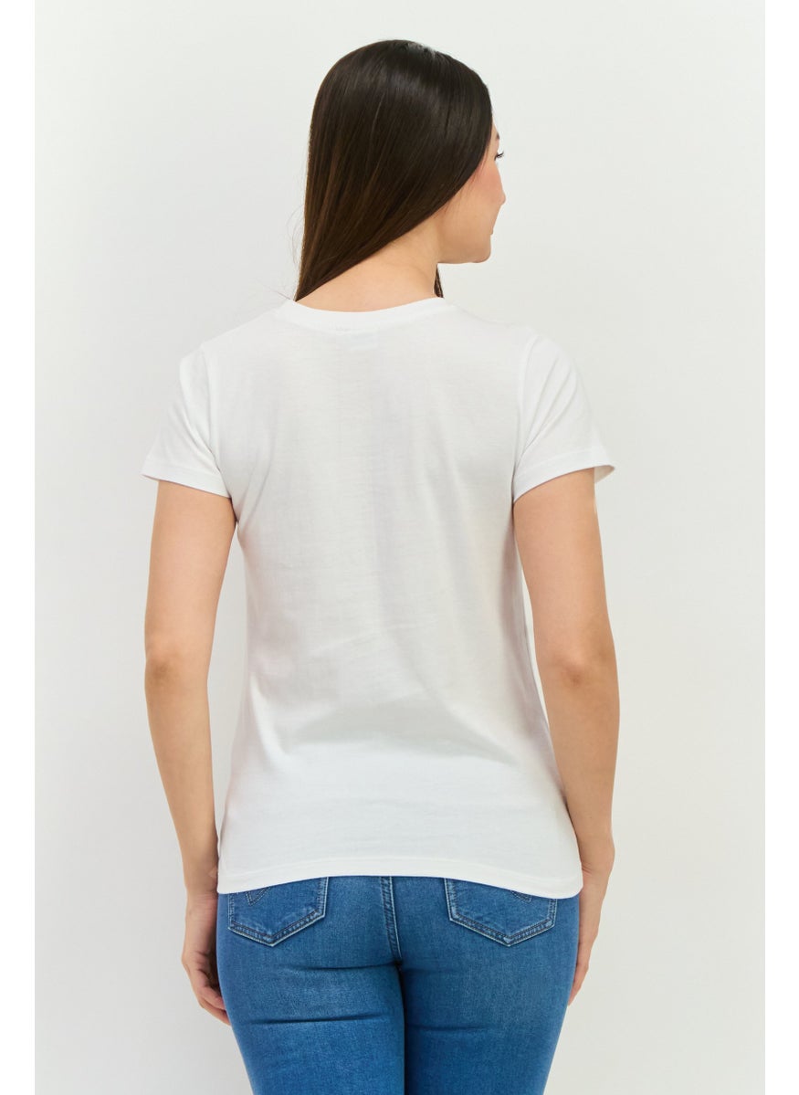 nickelodeon Women Crew Neck Short Sleeves Graphic Print T-Shirt, White Combo  - Image 3
