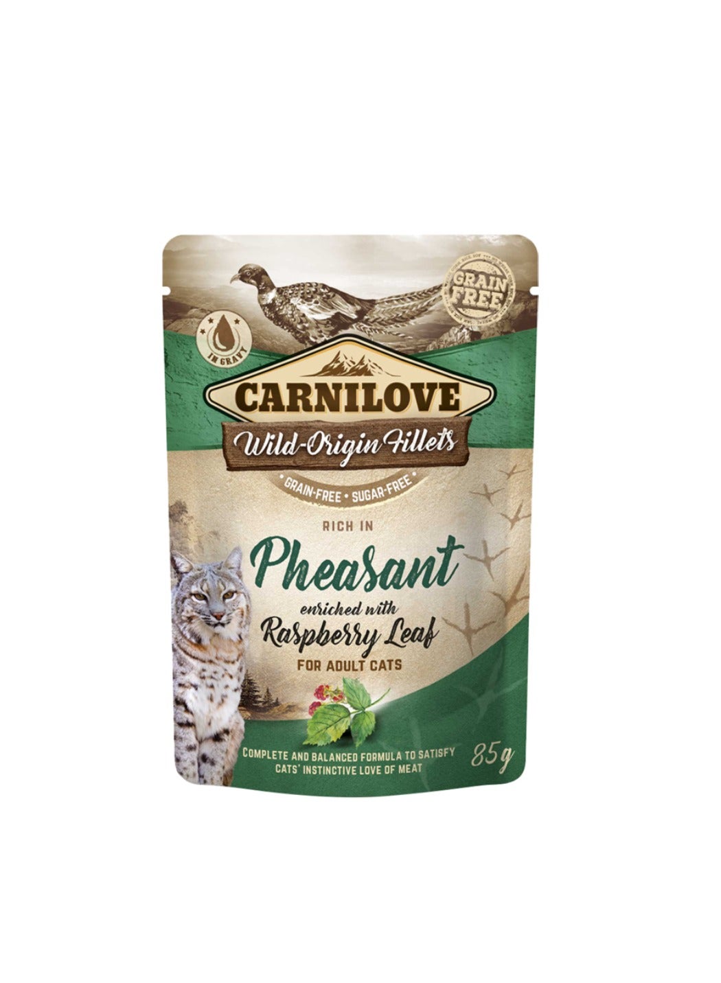 Carnilove - Pheasant Enriched With Raspberry Leaves For Adult Cats (Wet Food Pouches) 85g