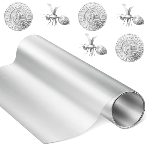 Yaocom 1 Roll Aluminum Metal Crafts DIY Foil 12 Inch x 20 ft x 01 mm Thick for Art Project Aluminum Flashing Roll Wide Sheet Multipurpose Metal Sheets for DIY and Crafting Projects Silver - Image 1
