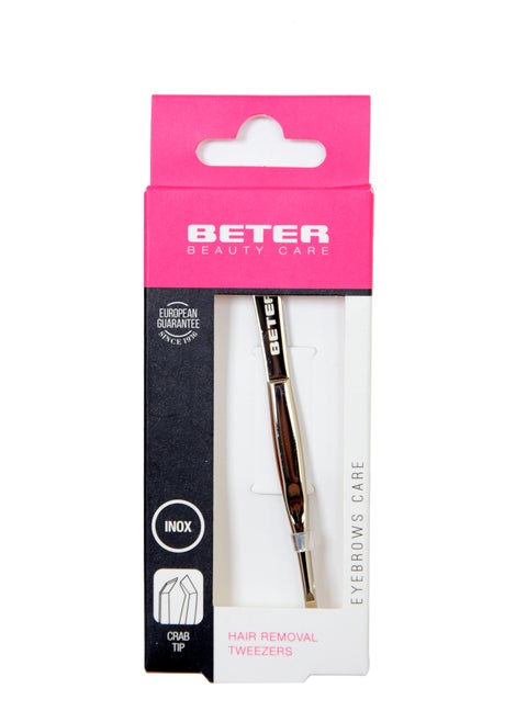 Nickel plated, crab tip tweezers