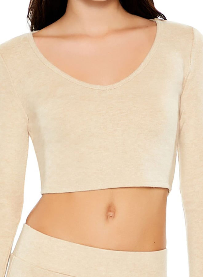 FOREVER 21 V-Neck Long-Sleeve Crop Top - Image 5